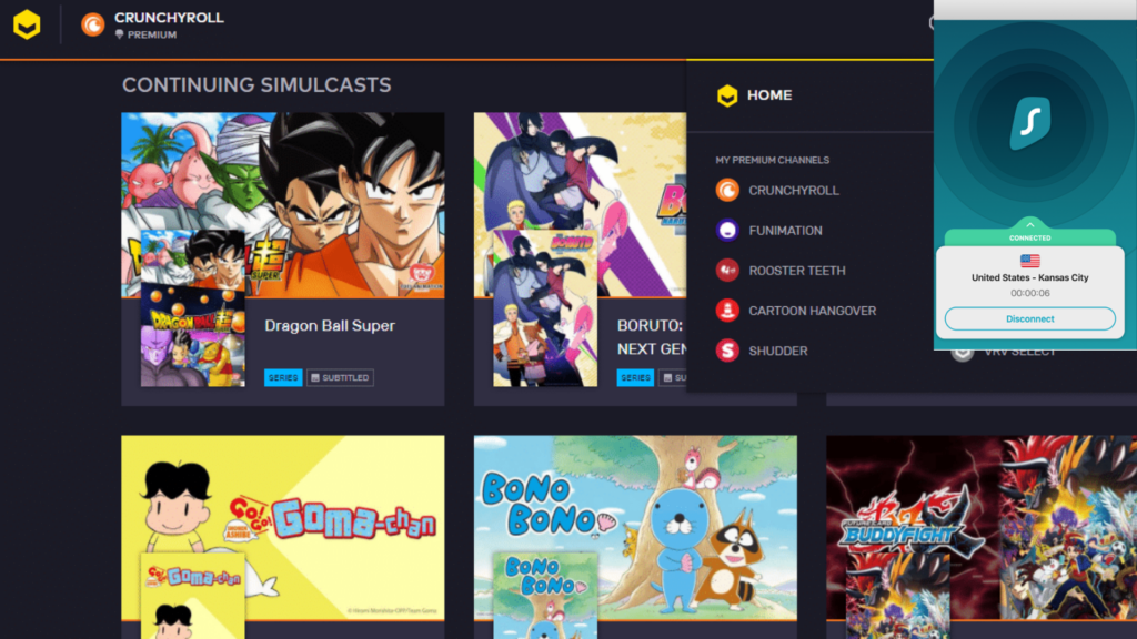 Watch VRV with the SurfShark