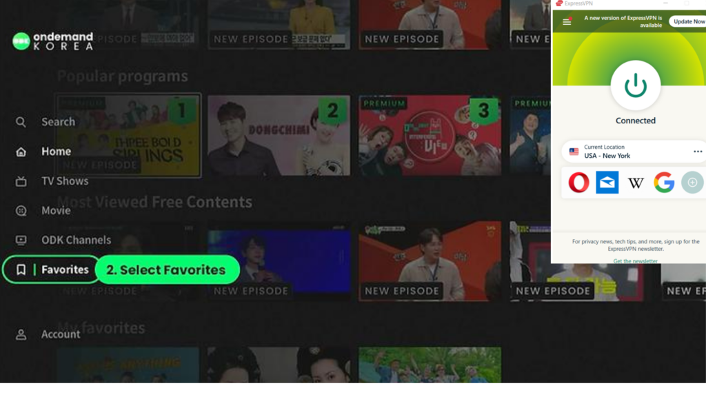 I could watch OnDemandKorea outside the USA with ExpressVPN